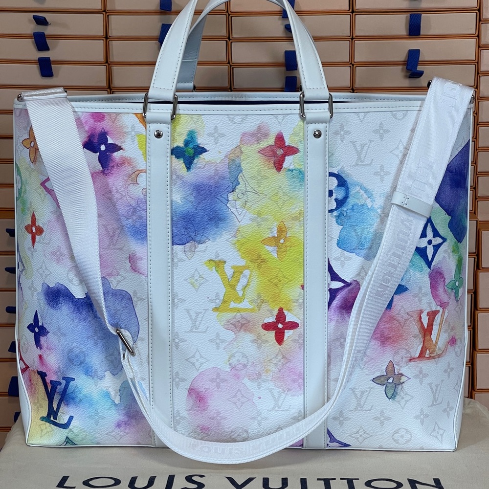 Louis Vuitton Watercolor Weekend New Tote Gm Rare - Picture 3 of 16